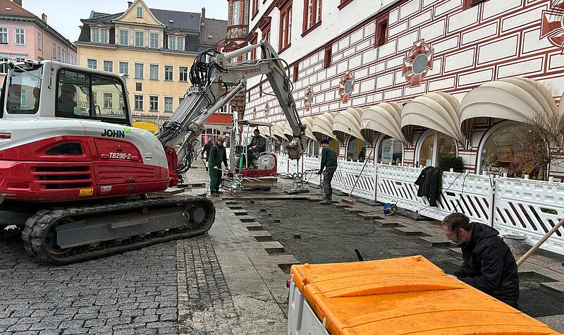 Marktplatz Coburg Marktplatz Coburg: Noch in diesem Jahr sollen vor dem Stadthaus sieben Platanen gepflanzt werden.
