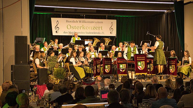 Der Musikverein Steinwiesen bei seinem traditionellen Osterkonzert.
