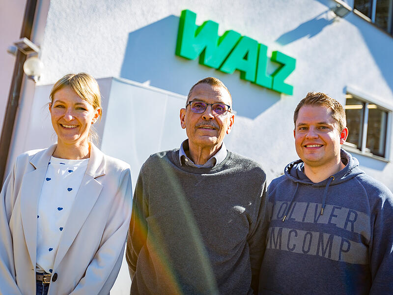 Gesch&auml;ftsf&uuml;hrungstrio in Familienhand: Julia Walz, Steffen Walz und Andr&eacute; Walz