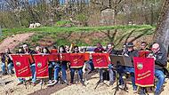Die Blaskapelle Zentbechhofen bei der Bierkeller-Er&ouml;ffnung.