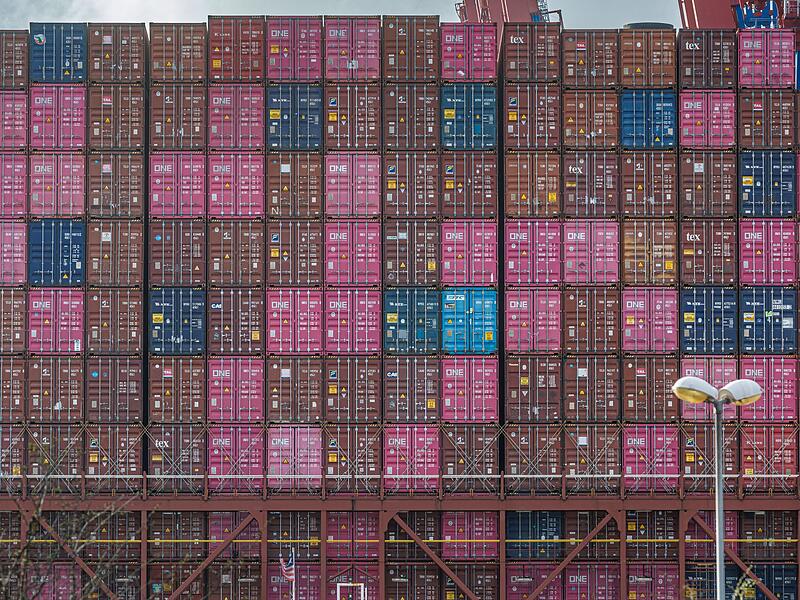 Containerwirtschaft im Hamburger Hafen