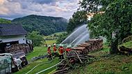Das Ziel der Übung war das Testen der Koordinierung und der Wasserversorgung.Forchheim & Fränkische Schweiz