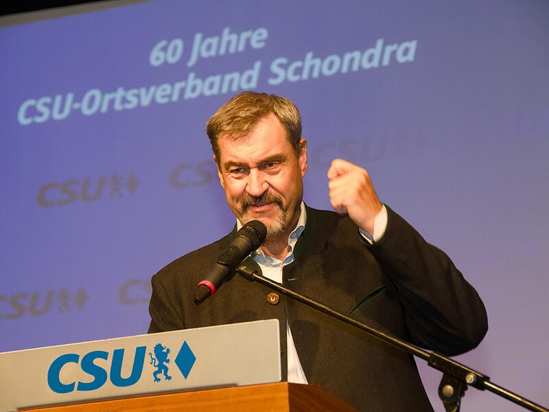 Feier 60 Jahre CSU Schondra mit Ministerpräsident Markus Söder