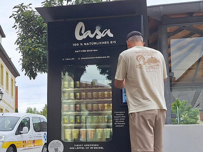 In der Region Bamberg steht einer der Casa-Eisautomaten unter anderem in Rattelsdorf auf dem Marktplatz.