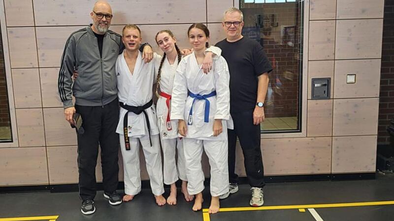 Unser Bild zeigt das Team vom TV/DJK Hammelburg mit (von links) Joachim Pabst (Trainer), Patrick Janson, Theresia M&uuml;ller, Valentina Trost und Stefan Giesel (Betreuer).