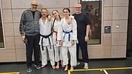 Unser Bild zeigt das Team vom TV/DJK Hammelburg mit (von links) Joachim Pabst (Trainer), Patrick Janson, Theresia Müller, Valentina Trost und Stefan Giesel (Betreuer). Unser Bild zeigt das Team vom TV/DJK Hammelburg mit (von links) Joachim Pabst (Trainer), Patrick Janson, Theresia Müller, Valentina Trost und Stefan Giesel (Betreuer).