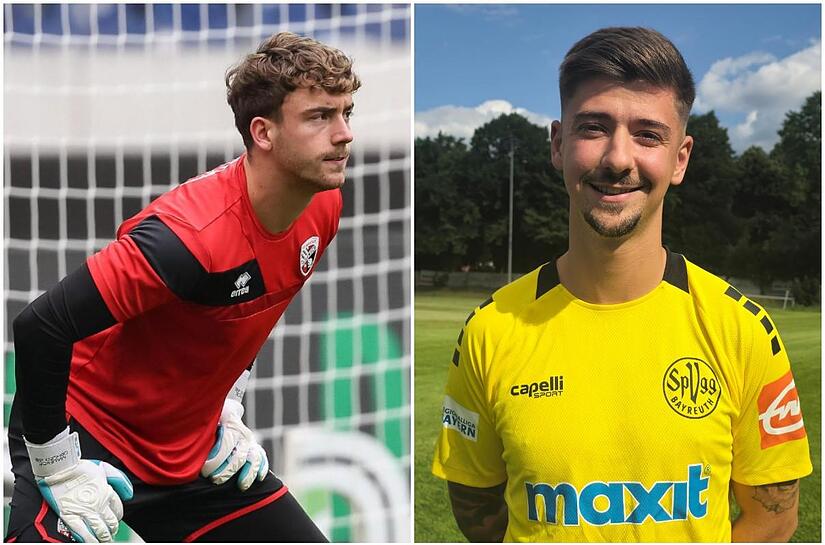 Torhüter Maurice Dehler und Mittelfeldstratege Lukas Quirin tragen ab sofort das Trikot der SpVgg Bayreuth.