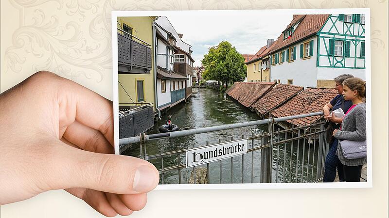 Die sogenannte Hundsbr&uuml;cke mit den Fischk&auml;sten in der Wiesent darf bei keiner Tour durch die Stadt Forchheim fehlen.Forchheim & Fr&auml;nkische Schweiz