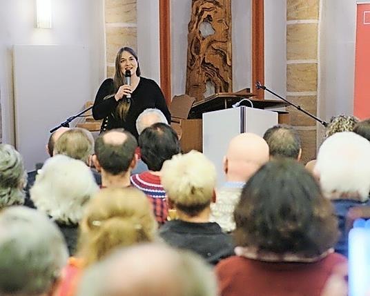 Ronja Endres, Vorsitzende der Bayern-SPD, spricht beim Neujahrsempfang der Forchheimer SPD. Ronja Endres, Vorsitzende der Bayern-SPD, spricht beim Neujahrsempfang der Forchheimer SPD.