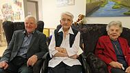 Frieda Geißendörfer (Mitte) feierte ihren 105. Geburtstag mit ihren Geschwistern Hermann Knab (82) und Notburga Schorr (90).