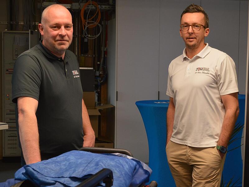 Gesch&auml;ftsf&uuml;hrer Sebastian Dresbach und IT-Chef Steffen Schmitt vom ZTM.