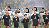 Iranisches Team bei der Fu&szlig;ball-Asienmeisterschaft der Frauen