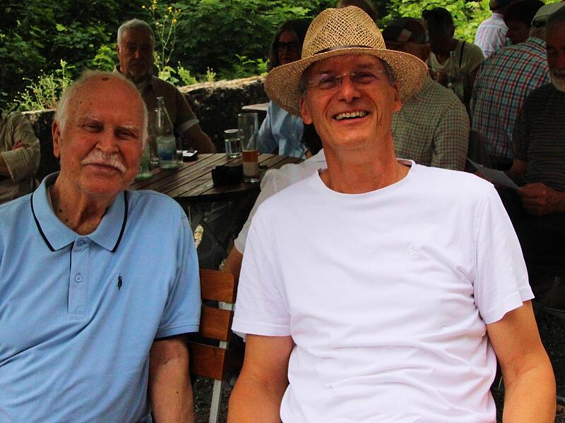 Der Initiator der Jazzsessions auf der Burg, Wolfgang Görner (links), hat aus gesundheitlichen Gründen seine Aufgabe an Wolfgang Kriener weitergegeben.