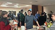 Lukas Eitel bei der Wahlparty der Linken in Erlangen.Forchheim & Fränkische Schweiz