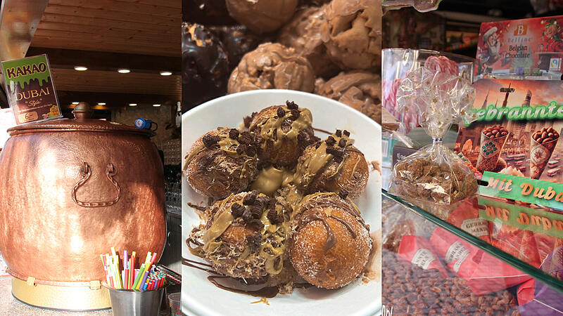 Der Trend Dubai-Schokolade ist auf  dem Forchheimer Weihnachtsmarkt angekommen.