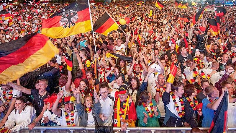 Fußballfans in Extase Fußballfans in Extase