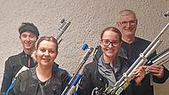 Die Aufsteiger (v.l.): Bastian Wagner, Lisa Peterh&auml;nsel, Emma Ruppert und Bernd Ruppert. Freisch&uuml;tz Hausen