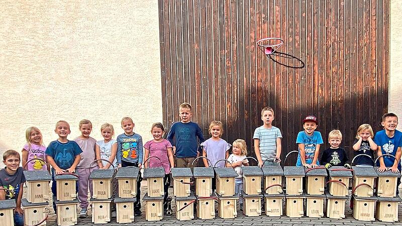 Die kleinen flei&szlig;igen Handwerker mit ihren gebauten Nistk&auml;sten.Rebecca Krampert