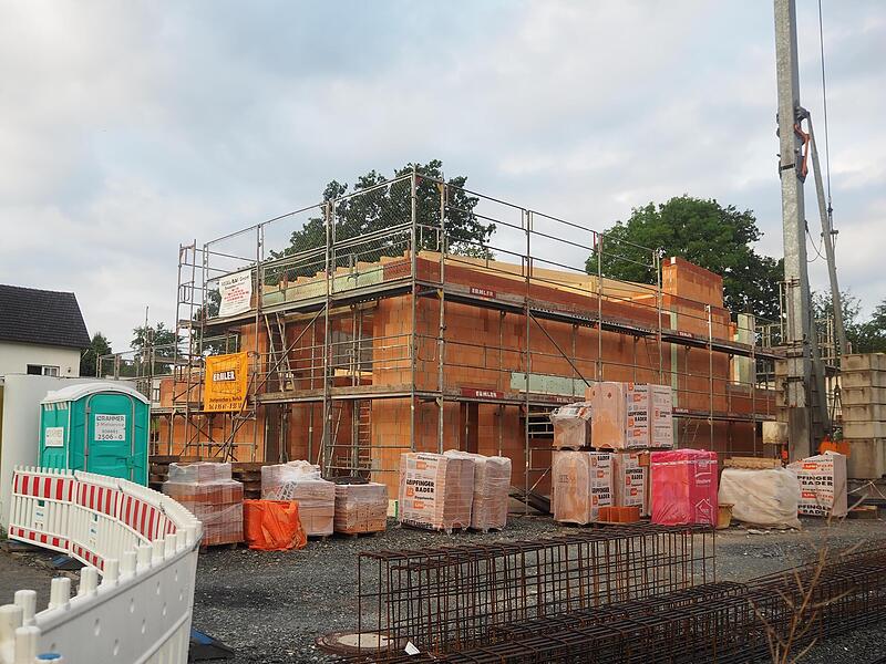 In Gestungshausen wird das neue Feuerwehrgerätehaus  in der Coburger Straße auf einem 1200 Quadratmeter großen Grundstück gebaut.