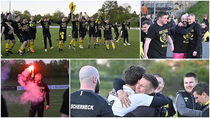 Gro&szlig;er Jubel war beim TSV Scherneck angesagt, als der Titelgewinn in der Kreisklasse 3 feststand.