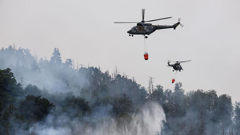 Waldbrand im Nationalpark Böhmische Schweiz