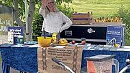 Als Hit auf der Droohdeseldour in Geroda entpuppte sich das Smoothie-Bike am Klimaschutz- und Fairtradeinformationsstand.