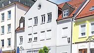 Die Alphornbl&auml;ser auf dem Marktplatz.