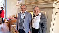 Der Organist und Kulturpreistr&auml;ger Georg Sch&auml;ffner (l.) und Bariton J&uuml;rgen Eichenlaub boten exzellente Musik.