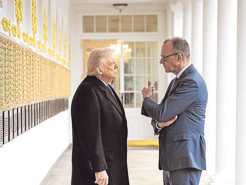US-Pr&auml;sident Donald Trump und Bundeskanzler Friedrich Merz (CDU) trafen sich am Dienstag in Washington.   