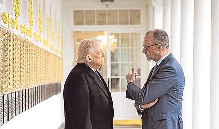 US-Pr&auml;sident Donald Trump und Bundeskanzler Friedrich Merz (CDU) trafen sich am Dienstag in Washington.   