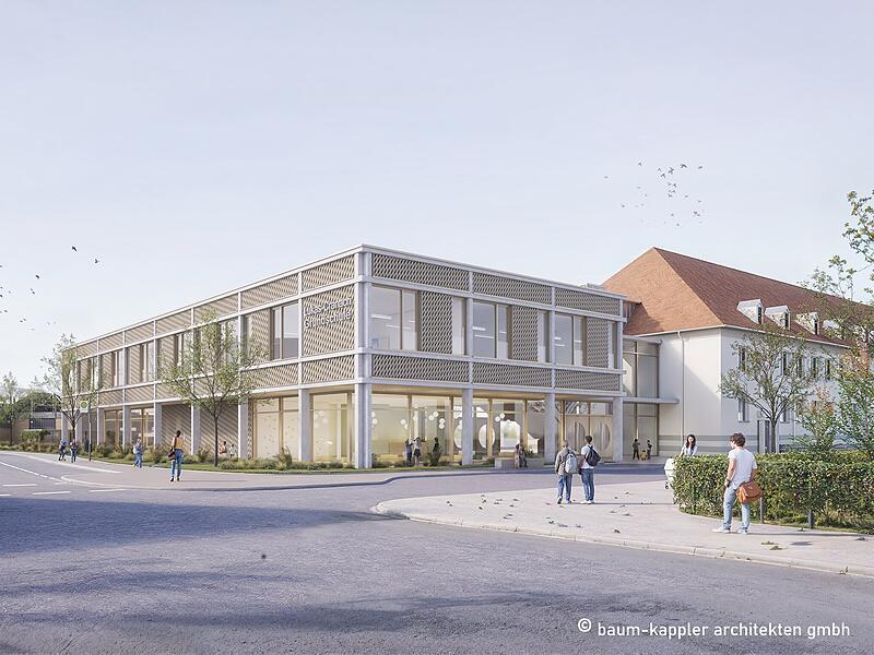 Der geplante Erweiterungsbau der Lucas-Cranach-Grundschule Der geplante Erweiterungsbau der Lucas-Cranach-Grundschule