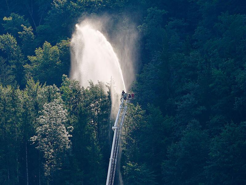 Brand im Bergwald in den Chiemgauer Alpen Brand im Bergwald in den Chiemgauer Alpen