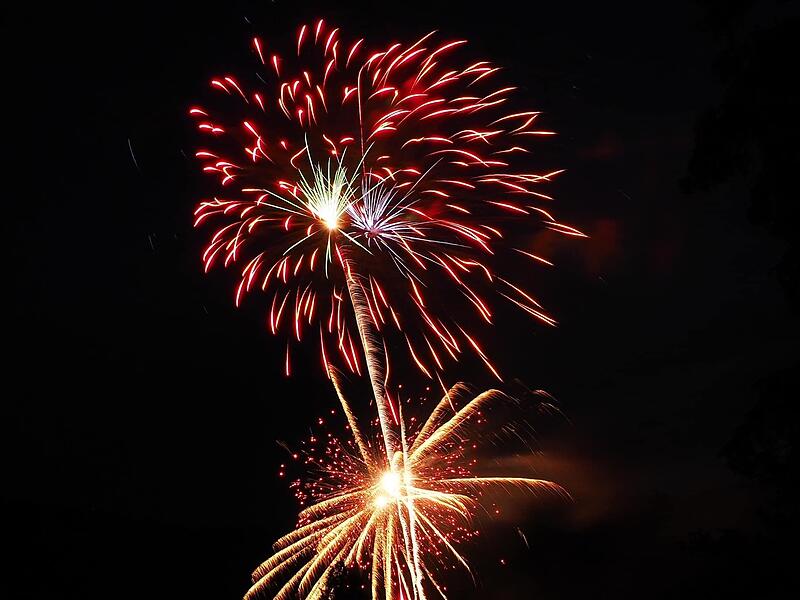 das Abschlussfeuerwerk vom Rakoczy-Fest 2023 in Bad Kissingen