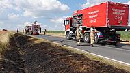Wie brandgefährlich die aktuelle Lage aufgrund der Trockenheit ist, zeigte dieser Brand in der Flur bei Haßfurt am Donnerstag. Er konnte schnell gelöscht werden.