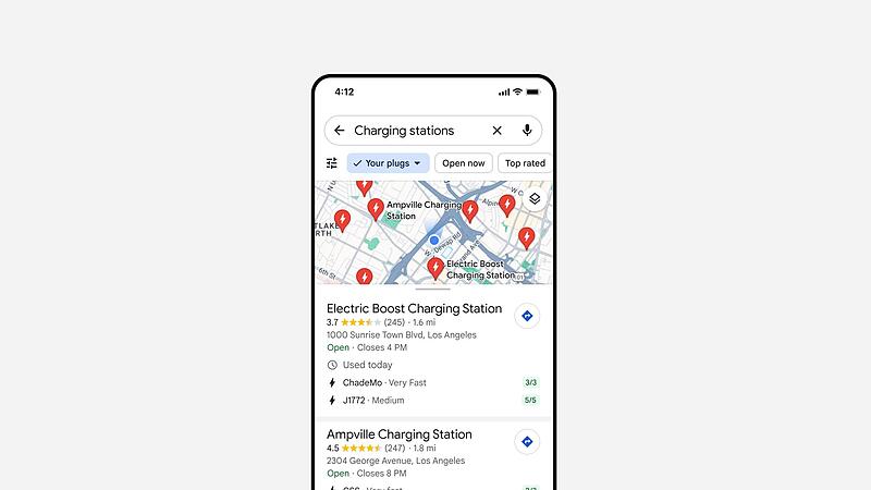 Google Maps bietet mehr Informationen f&uuml;r E-Autos