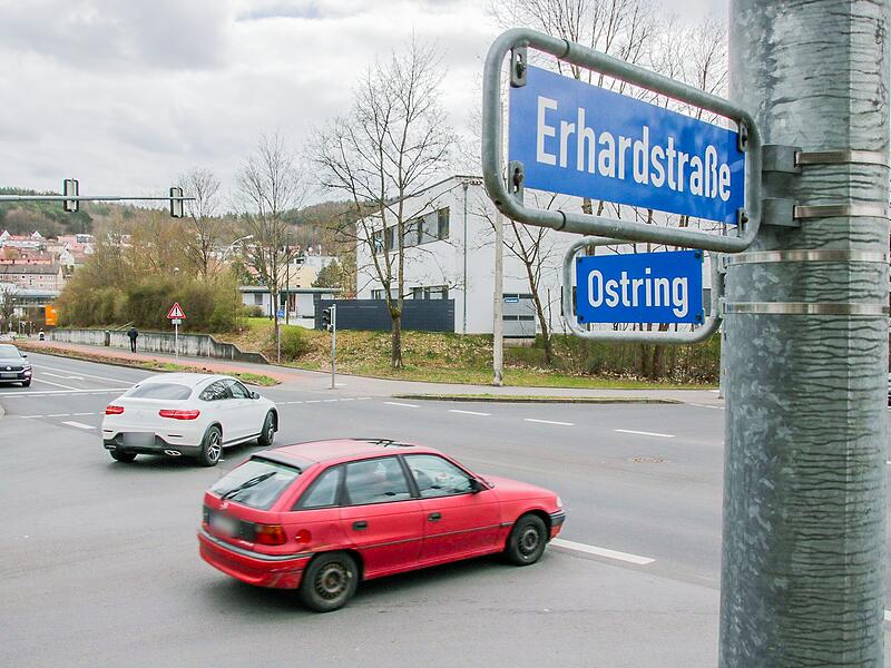Ein Blick auf die Kreuzung Erhardstraße/Ostring. Ein Blick auf die Kreuzung Erhardstraße/Ostring.