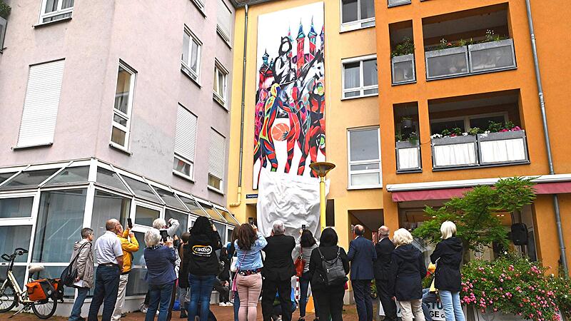 Barbara Bollerhoffs letztes Werk hängt in den Bamberger Theatergassen.