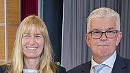 Die neue Beh&ouml;rdenleiterin Christine Reininger und Amtschef Hubert Bitt-lmayer.