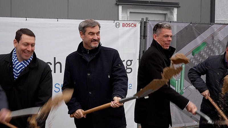 Markus Söder bei Bosch Bamberg zur Wahl Trumps