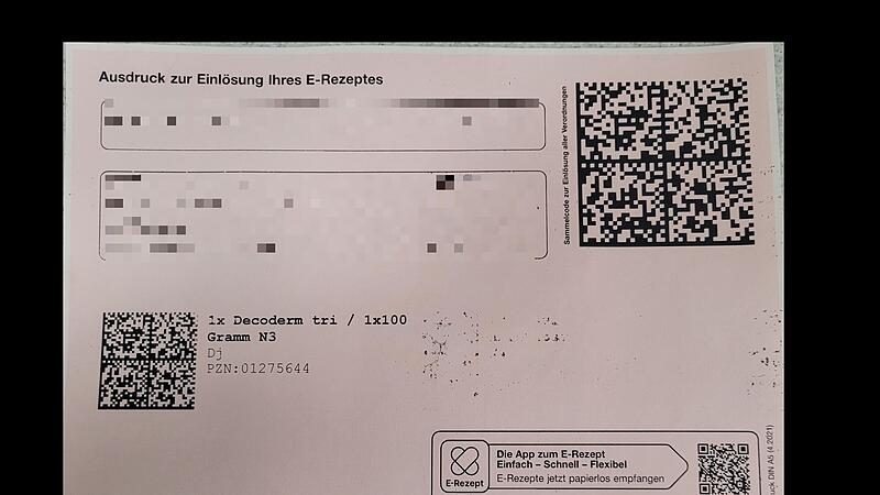 So sieht das ausgedruckte E-Rezept aus.