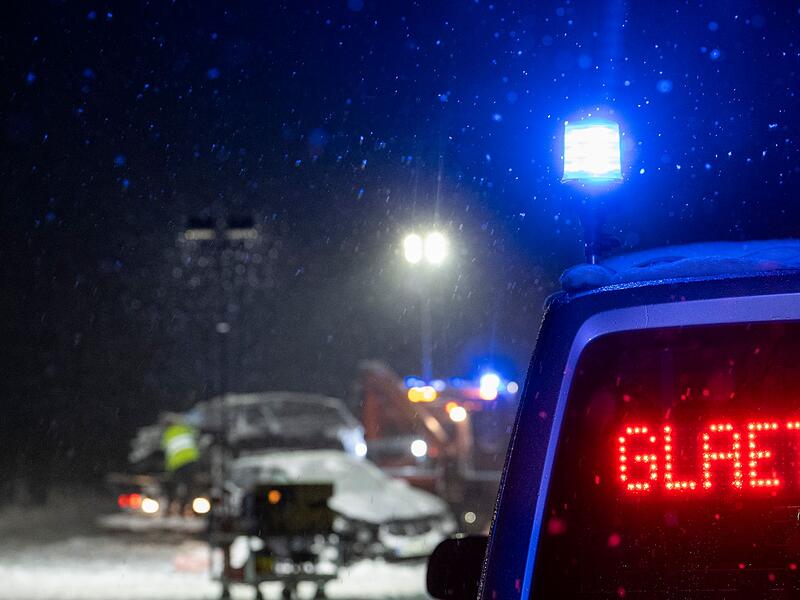 Schneefall in Bayern