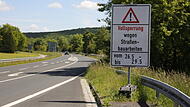 F&uuml;r vier Tage wird die B 287 zwischen Euerdorf und Bad Kissingen voll gesperrt.