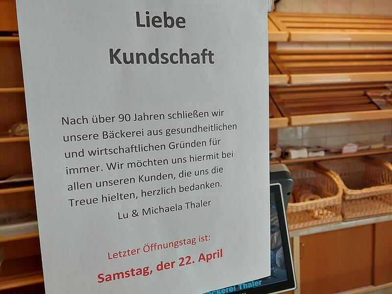 Dieser Zettel k&uuml;ndet vom baldigen Aus.Forchheim & Fr&auml;nkische Schweiz