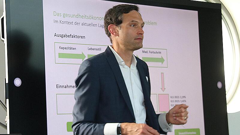 Der Gesundheits&ouml;konom Professor Andreas Beivers referierte bei einer Veranstaltung der Rh&ouml;n Stiftung.