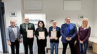 Ehrungen auf dem S&auml;ngerkreistag: (von links) Elmar Brehm (SG Bad Kissingen), Stefan Greubel, Andrea Metzler, Hubert Dorn, Carsten Ahlers und Ilona Seufert (SG Bad Kissingen)