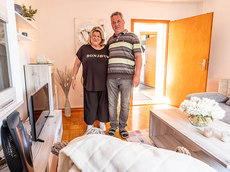 Doris Kretter und ihr Lebensgef&auml;hrte Andreas Baumgart vermieten eine Wohnung an Monteure und Ferieng&auml;ste. Dort haben sie fast alles selbst hergerichtet.