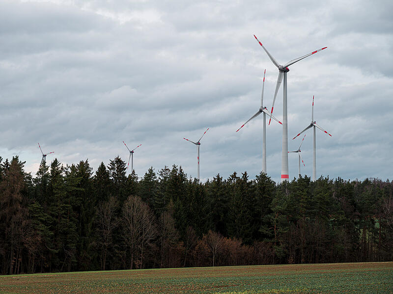 Auf dem Gemeindegebiet von Weisendorf sollen drei Windkraftanlagen mit einer Höhe von jeweils 261 Metern entstehen. Das Foto zeigt Windkraftanlagen im Lindenhardter Forst.
