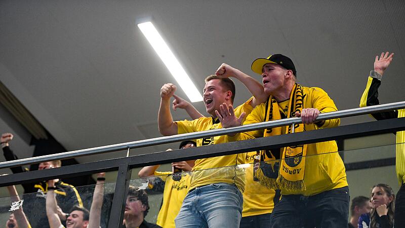 Die Fans des TSuGV Gro&szlig;bettlingen machten in der Eberner Dreifachturnhalle ordentlich Radau.