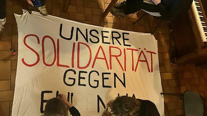 Studis gegen Rechts Bamberg Demo P&ouml;deldorf