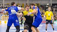 Nils Röller (Mitte) legte sich gegen Balingen-Weilstetten wie seine Teamkollegen mächtig ins Zeug.